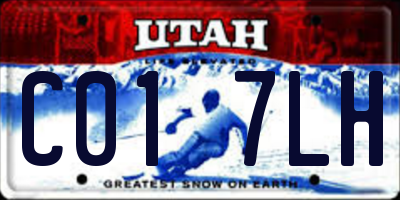 UT license plate C017LH