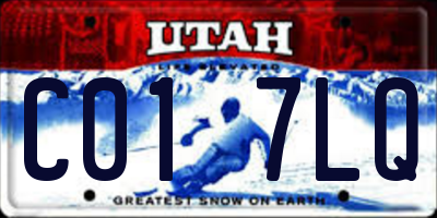 UT license plate C017LQ