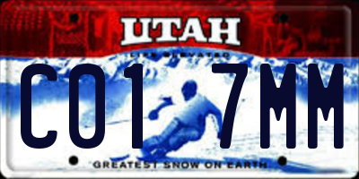 UT license plate C017MM