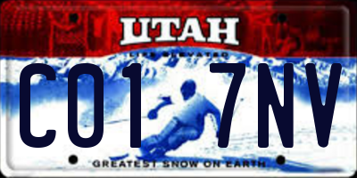 UT license plate C017NV
