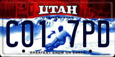 UT license plate C017PD