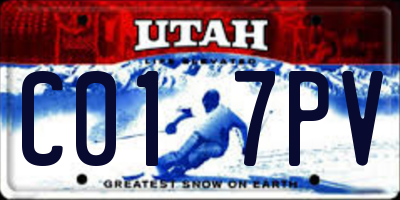 UT license plate C017PV