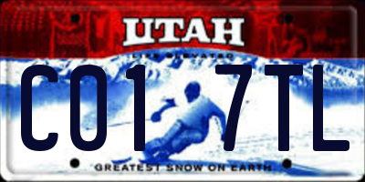 UT license plate C017TL