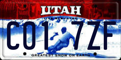 UT license plate C017ZF