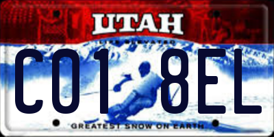 UT license plate C018EL