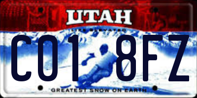 UT license plate C018FZ