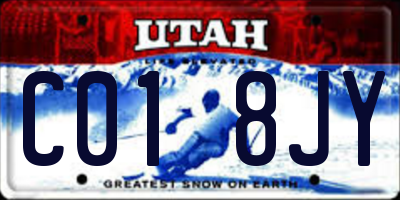 UT license plate C018JY