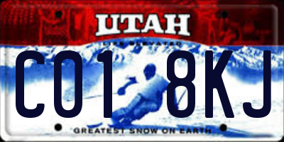 UT license plate C018KJ