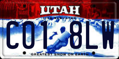 UT license plate C018LW