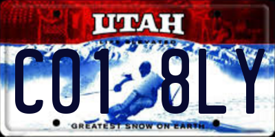UT license plate C018LY