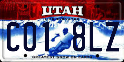 UT license plate C018LZ