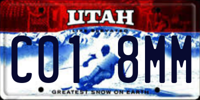 UT license plate C018MM