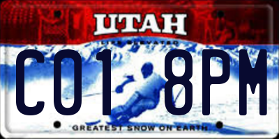 UT license plate C018PM