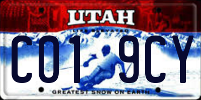 UT license plate C019CY