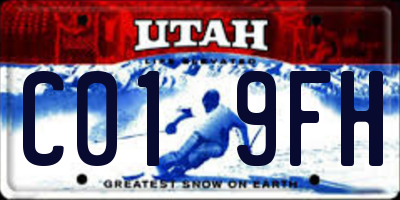 UT license plate C019FH
