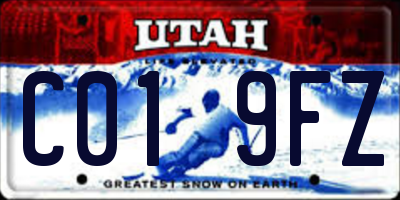 UT license plate C019FZ