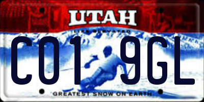 UT license plate C019GL