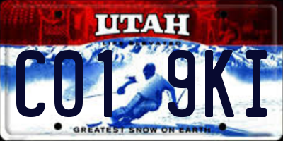 UT license plate C019KI