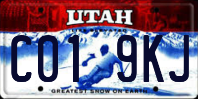 UT license plate C019KJ