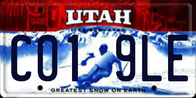 UT license plate C019LE