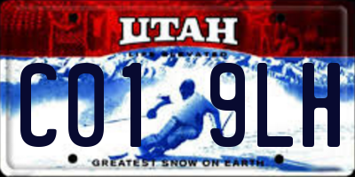 UT license plate C019LH