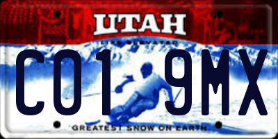 UT license plate C019MX