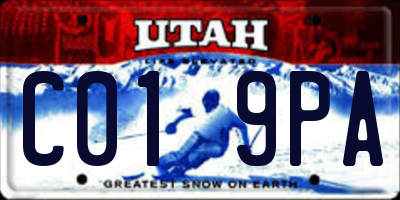 UT license plate C019PA