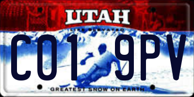 UT license plate C019PV