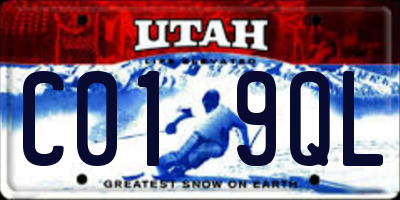 UT license plate C019QL