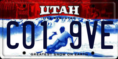 UT license plate C019VE