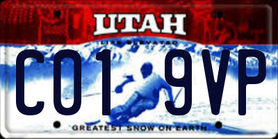UT license plate C019VP