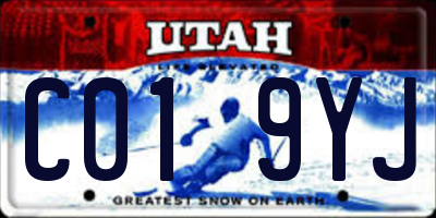 UT license plate C019YJ