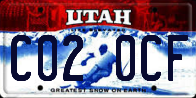 UT license plate C020CF