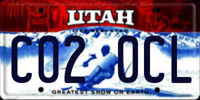 UT license plate C020CL