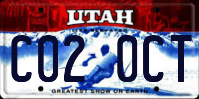 UT license plate C020CT