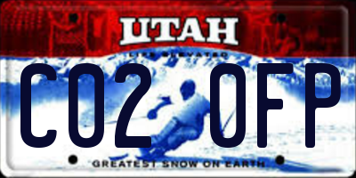 UT license plate C020FP