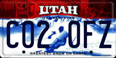 UT license plate C020FZ