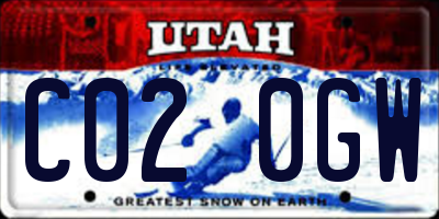 UT license plate C020GW