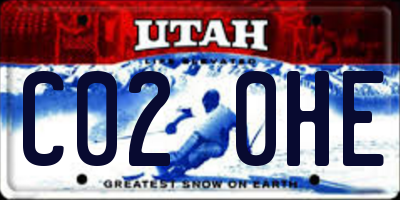 UT license plate C020HE