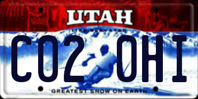 UT license plate C020HI