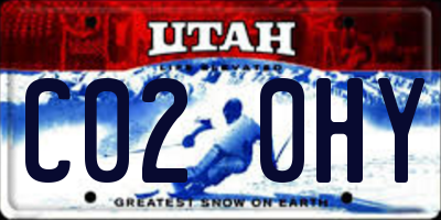 UT license plate C020HY