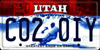 UT license plate C020IY
