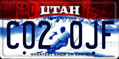 UT license plate C020JF