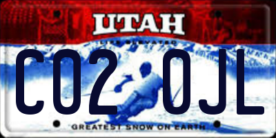 UT license plate C020JL