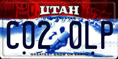 UT license plate C020LP