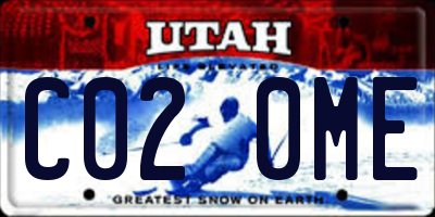 UT license plate C020ME