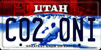 UT license plate C020NI