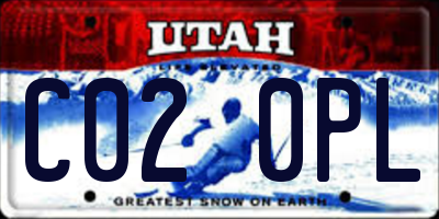 UT license plate C020PL
