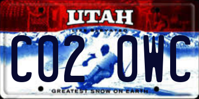 UT license plate C020WC