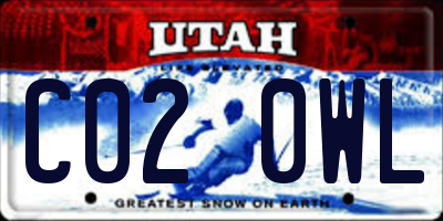 UT license plate C020WL
